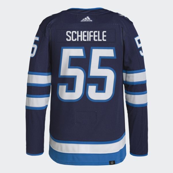 Adidas Jets Scheifele Home Authentique Maillot Bleu Marine 09 Ccm-sld