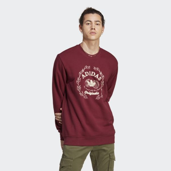 Sweat Adidas Rouge Graphics Archive Crew