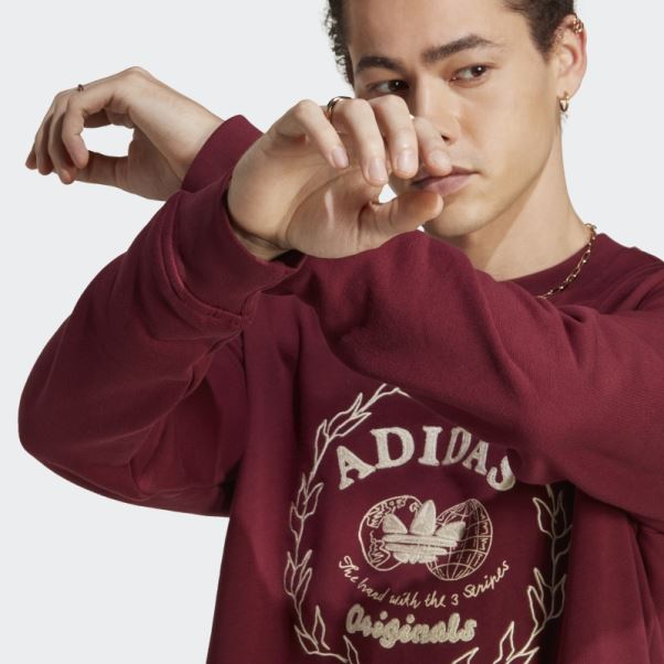 Sweat Adidas Rouge Graphics Archive Crew