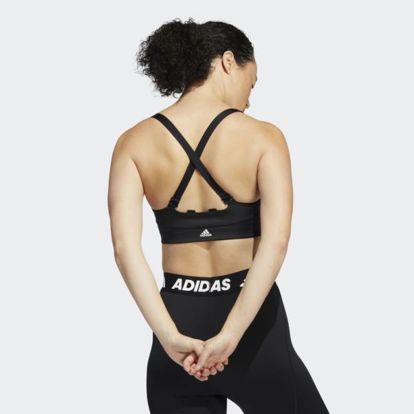 Soutien-gorge Logo Adidas Powerimpact Training Medium-support Noir
