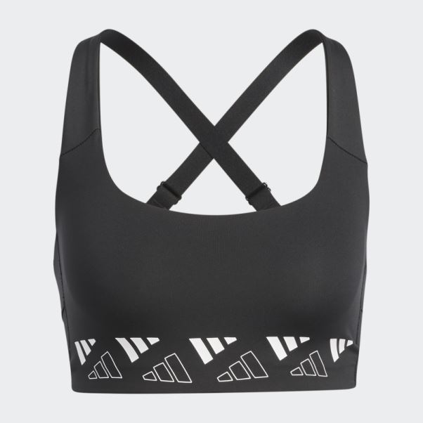 Soutien-gorge Logo Adidas Powerimpact Training Medium-support Noir