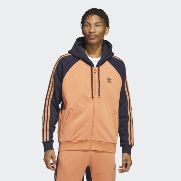 Veste De Survêtement à Capuche En Polaire Sst Adidas Hazy Cuivre
