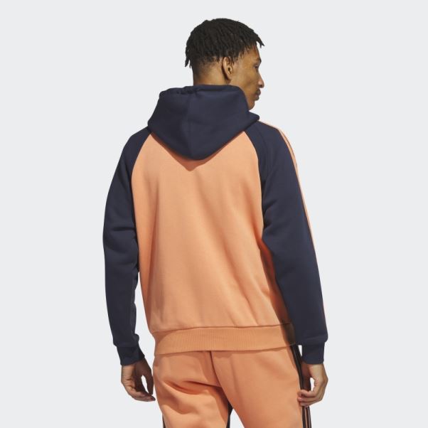 Veste De Survêtement à Capuche En Polaire Sst Adidas Hazy Cuivre