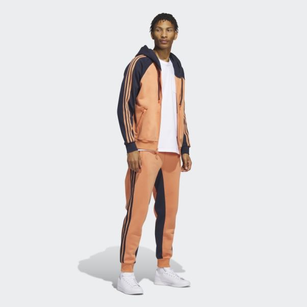 Veste De Survêtement à Capuche En Polaire Sst Adidas Hazy Cuivre
