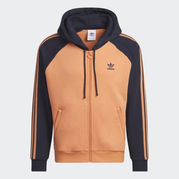 Veste De Survêtement à Capuche En Polaire Sst Adidas Hazy Cuivre