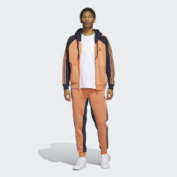Veste De Survêtement à Capuche En Polaire Sst Adidas Hazy Cuivre