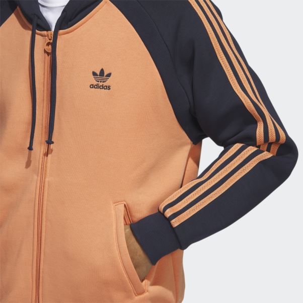 Veste De Survêtement à Capuche En Polaire Sst Adidas Hazy Cuivre