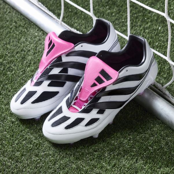 Predator Precision+ Chaussures De Sol Ferme Adidas Blanc