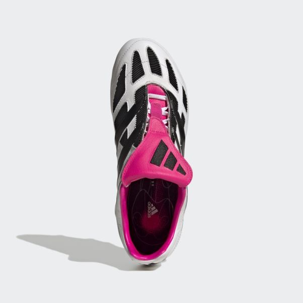 Predator Precision+ Chaussures De Sol Ferme Adidas Blanc