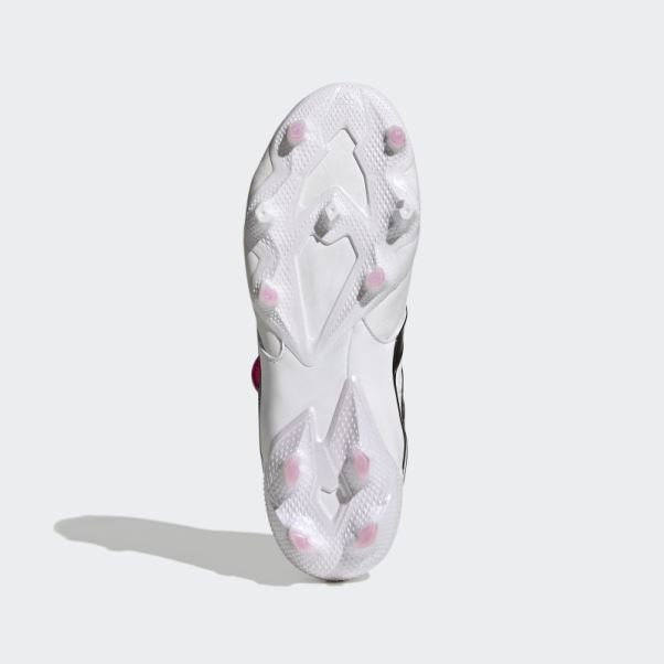 Predator Precision+ Chaussures De Sol Ferme Adidas Blanc