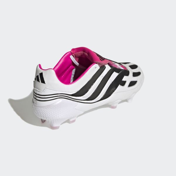 Predator Precision+ Chaussures De Sol Ferme Adidas Blanc