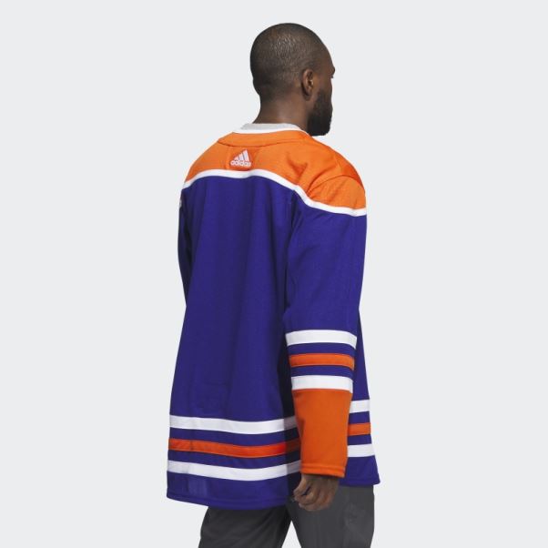 Maillot Oilers Domicile Authentique Royal 08 CCM-SLD Adidas