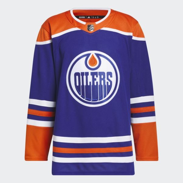 Maillot Oilers Domicile Authentique Royal 08 CCM-SLD Adidas