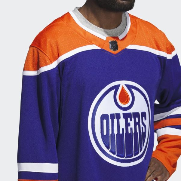 Maillot Oilers Domicile Authentique Royal 08 CCM-SLD Adidas