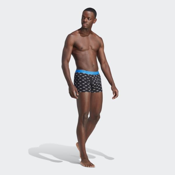 Boxer Confort Flex En Coton Imprimé Adidas Noir