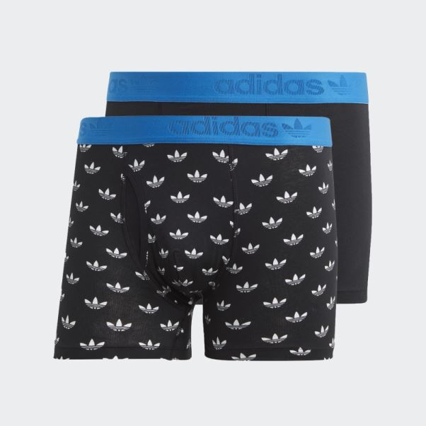 Boxer Confort Flex En Coton Imprimé Adidas Noir