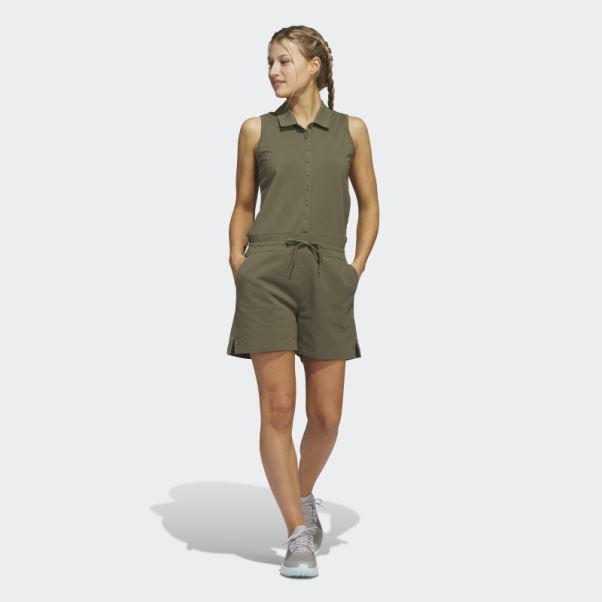 Adidas Olive Grenouillère De Golf En Tricot
