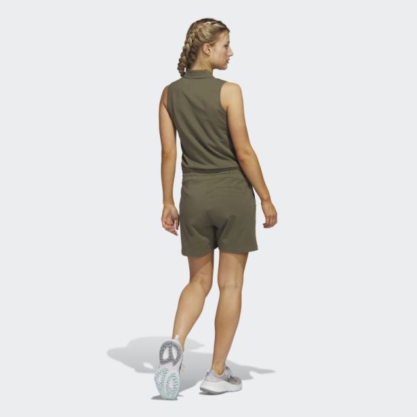 Adidas Olive Grenouillère De Golf En Tricot