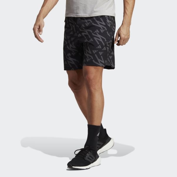 Adidas Train Icon 3-stripes Short D'entrainement Gris Fashion