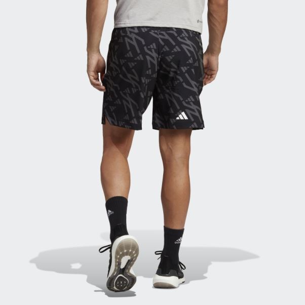 Adidas Train Icon 3-stripes Short D'entrainement Gris Fashion