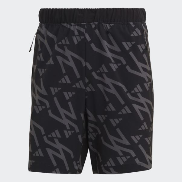 Adidas Train Icon 3-stripes Short D'entrainement Gris Fashion