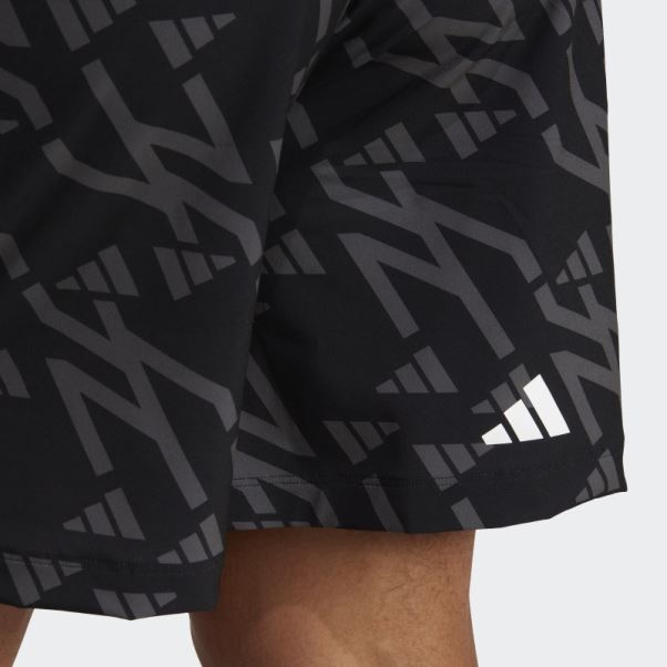 Adidas Train Icon 3-stripes Short D'entrainement Gris Fashion