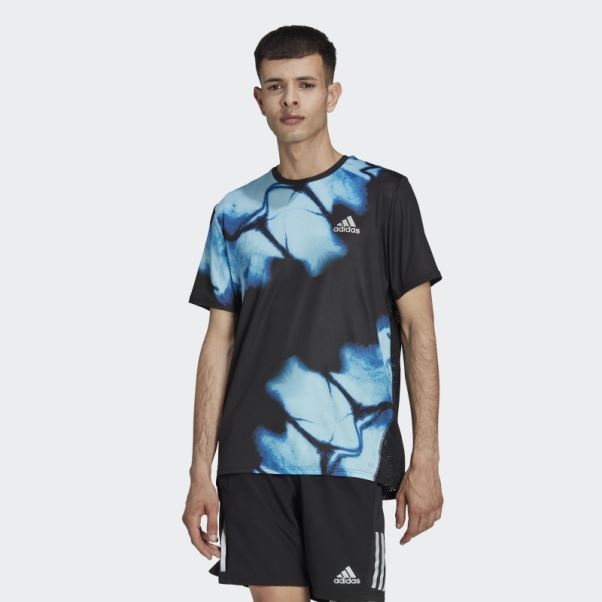 T-shirt De Course Graphique Rapide Adidas Noir