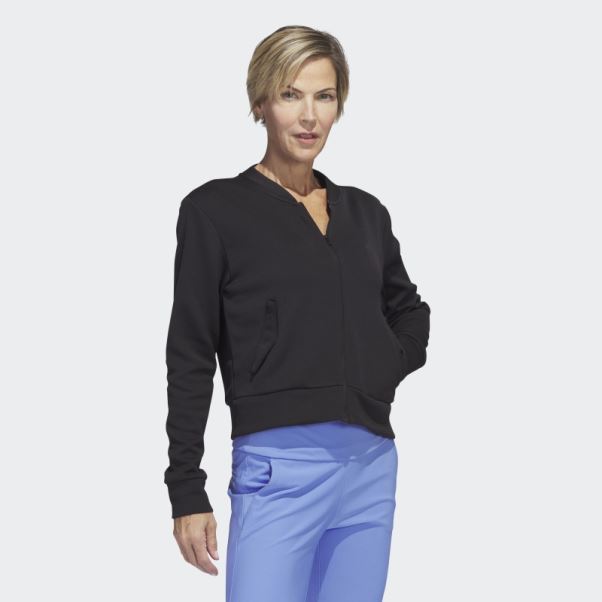 Blouson Aviateur De Golf En Maille Noir Adidas