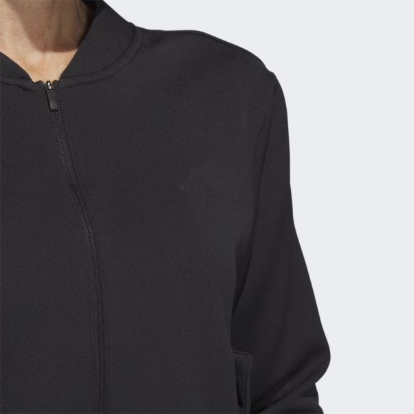 Blouson Aviateur De Golf En Maille Noir Adidas