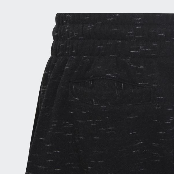 Adidas Short Noir Chiné Avec Gros Logo Future Icons