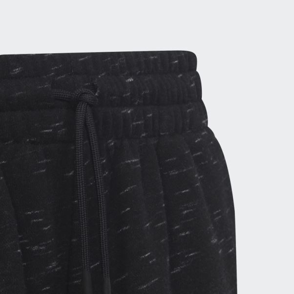 Adidas Short Noir Chiné Avec Gros Logo Future Icons