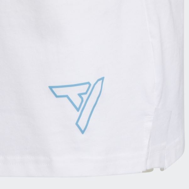 Tee Shirt Trae Young Adidas Blanc