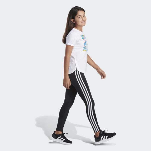 T-shirt Blanc à Manches Retroussées Adidas