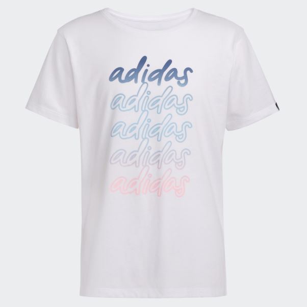 T-shirt Adidas Blanc à Fentes Longues