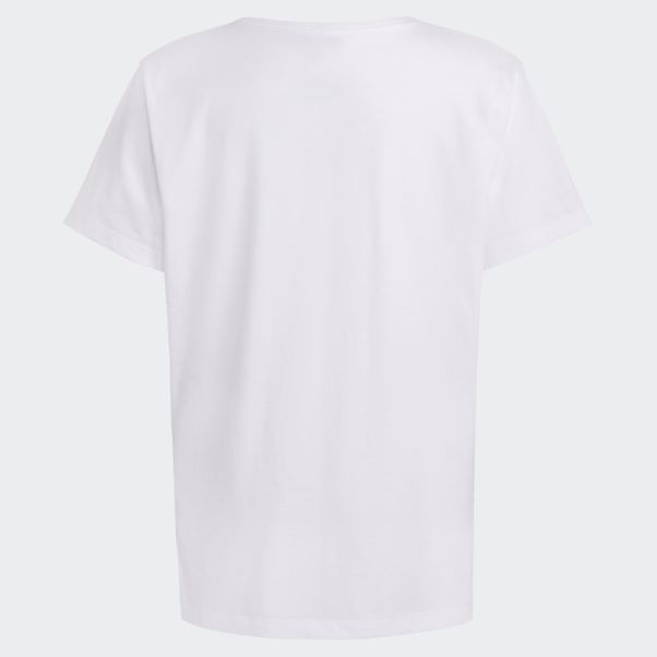 T-shirt Adidas Blanc à Fentes Longues