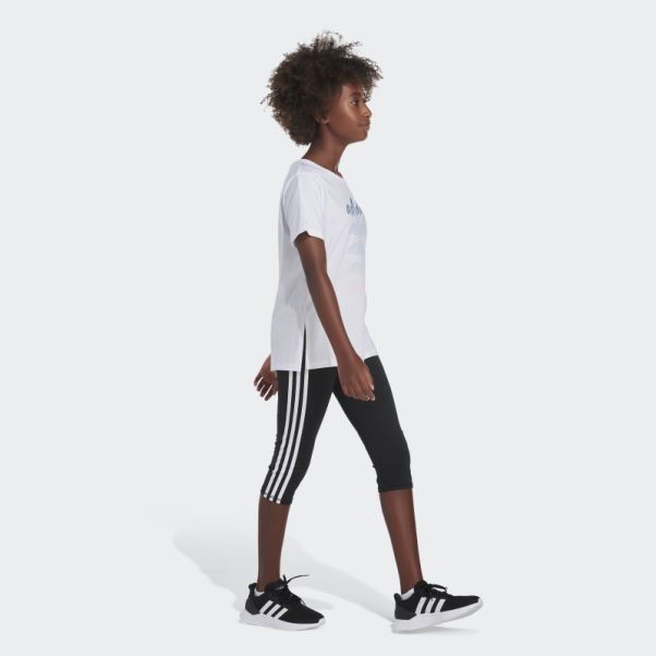 T-shirt Adidas Blanc à Fentes Longues