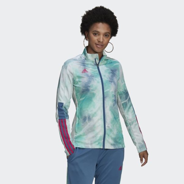 Veste De Survêtement Tiro Bleu Altéré Adidas
