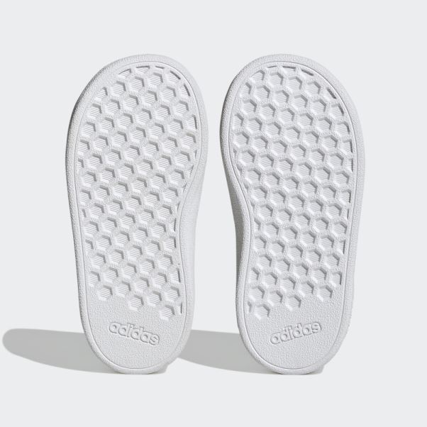 Chaussures Adidas Grand Court Lifestyle Court à Deux Bandes Auto-agrippantes Blanc