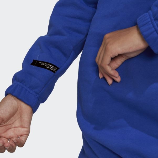 Robe Pull Demi-zip Adidas Bleu Fashion