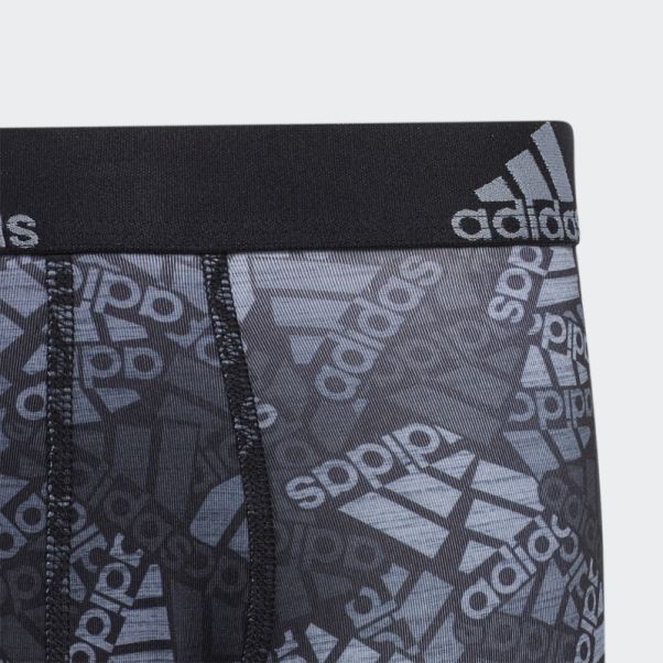 Mode Noir Sport Performance Graphique Boxer Slips 4 Paires Adidas