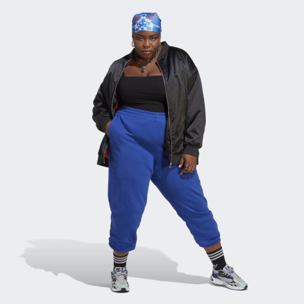 Pantalon De Jogging En Polaire Adidas Essentials Bleu (grande Taille)