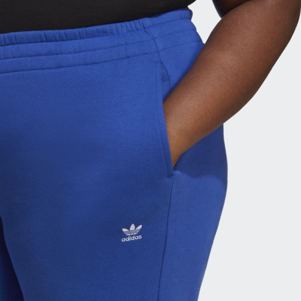 Pantalon De Jogging En Polaire Adidas Essentials Bleu (grande Taille)