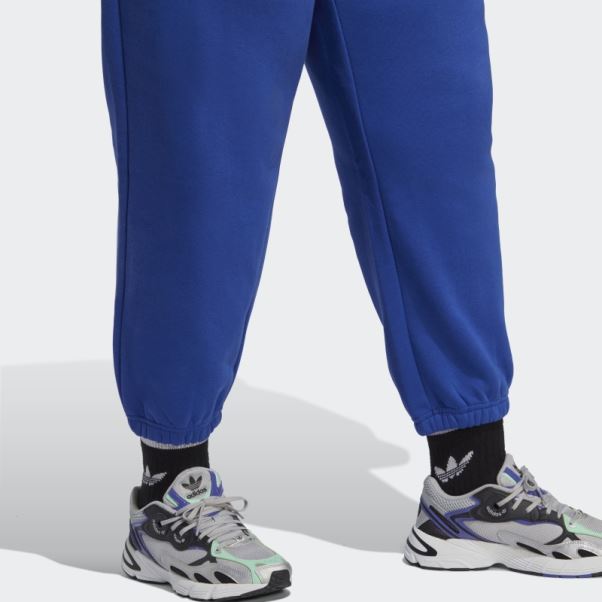 Pantalon De Jogging En Polaire Adidas Essentials Bleu (grande Taille)