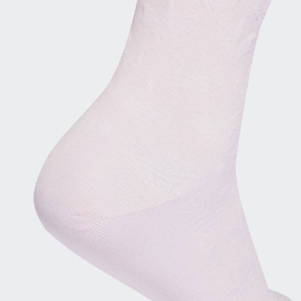 Chaussettes Mi-mollet Jacquard Trèfle 2 Paires Adidas Blanc