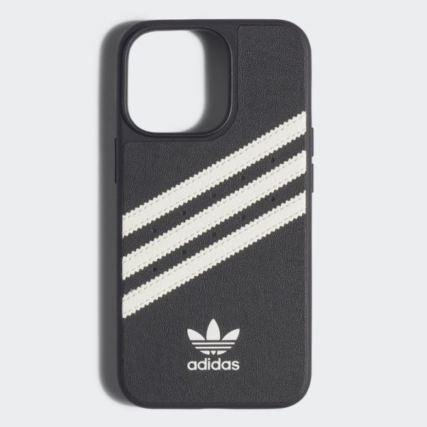 Adidas Noir Ou Coque Moulée En Pu Pour Iphone 13/13 Pro Fashion