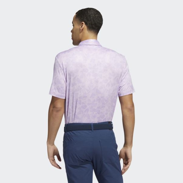 Adidas Polo à Imprimé Prisma Violet Lueur Mode