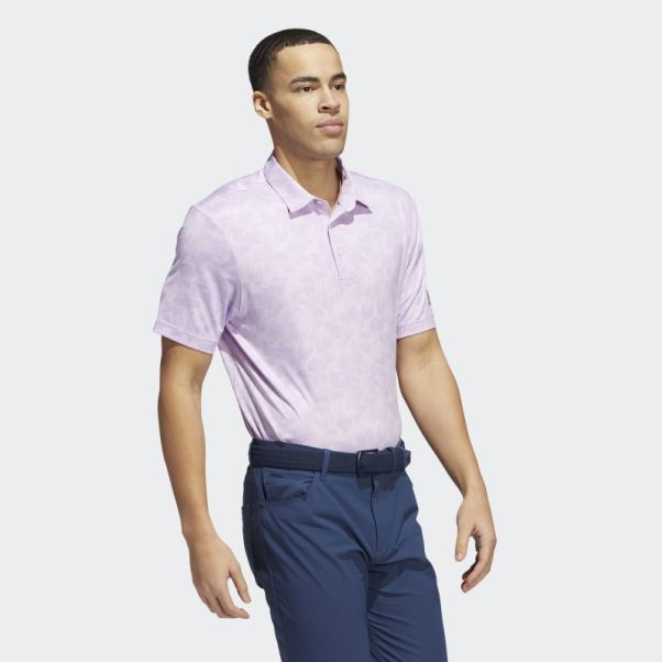Adidas Polo à Imprimé Prisma Violet Lueur Mode