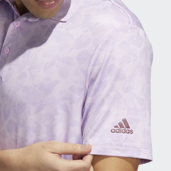 Adidas Polo à Imprimé Prisma Violet Lueur Mode