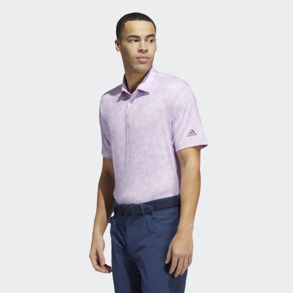 Adidas Polo à Imprimé Prisma Lueur Violette