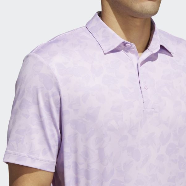 Adidas Polo à Imprimé Prisma Lueur Violette